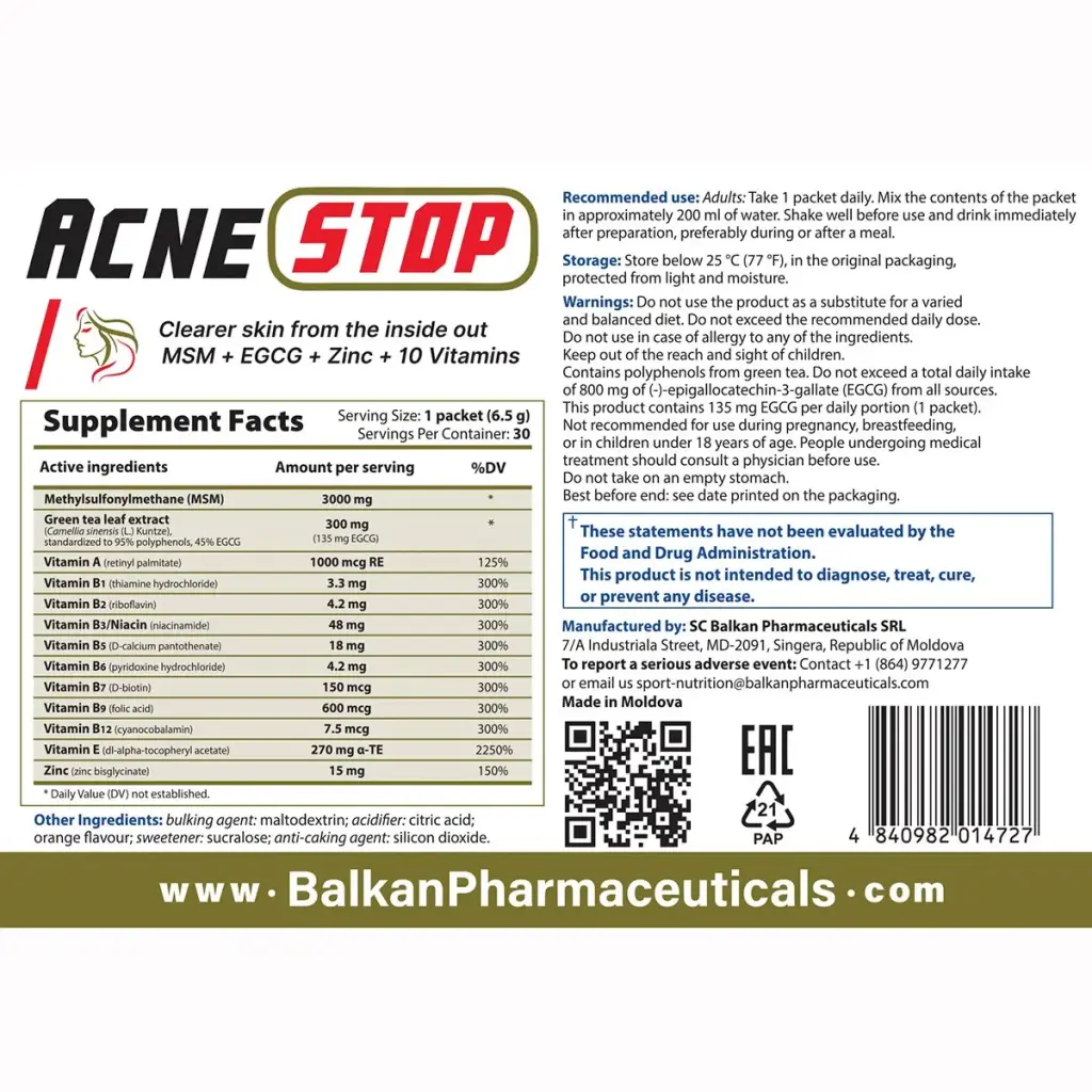 AcneStop powder for oral solution 6,5g N30