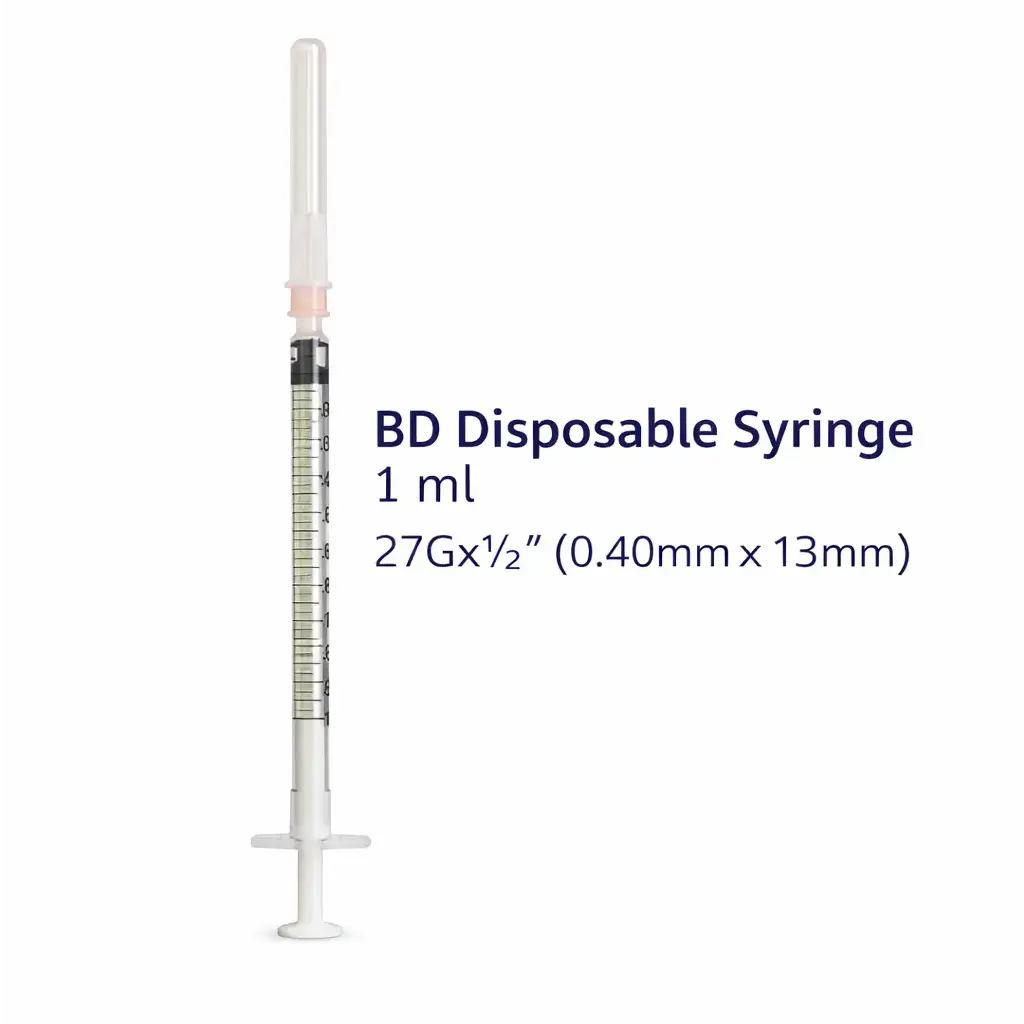 BD Discardit II Syringes 1 ml, 5 ml