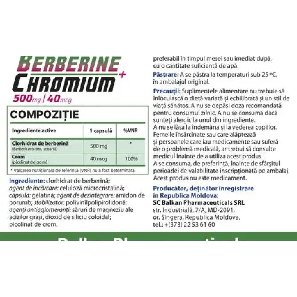 Berberine+Chromium BP