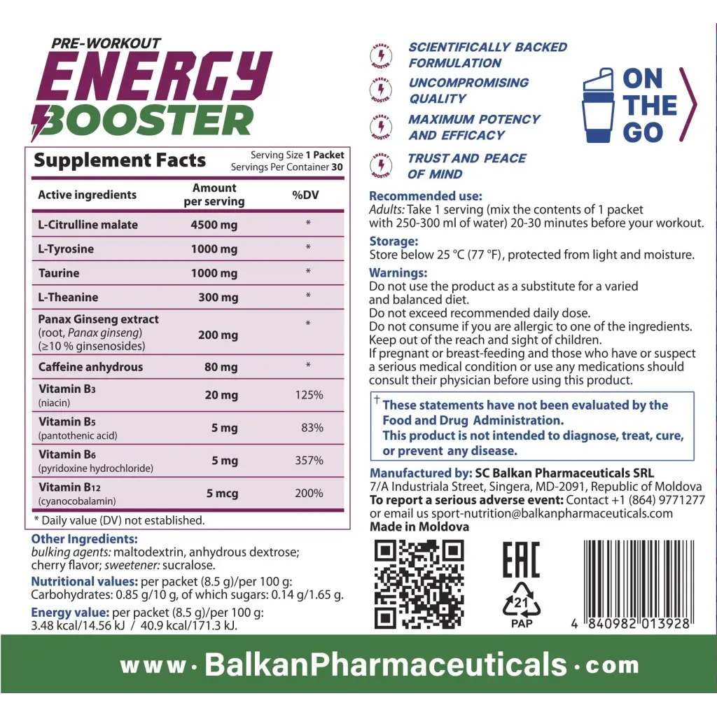 Energy Boster BP sachets