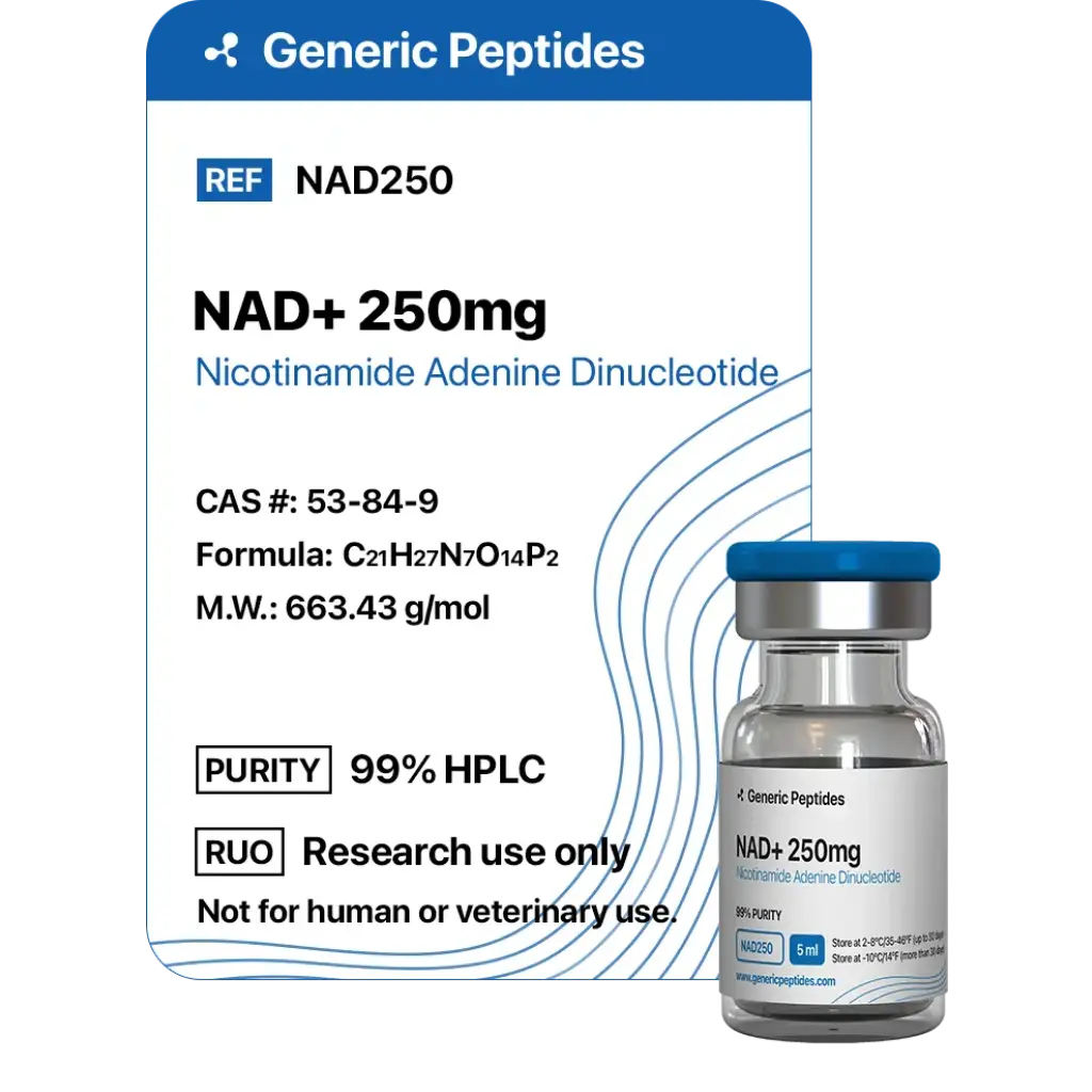 NAD+ 100 mg | 250 mg | 500 mg | 750 mg